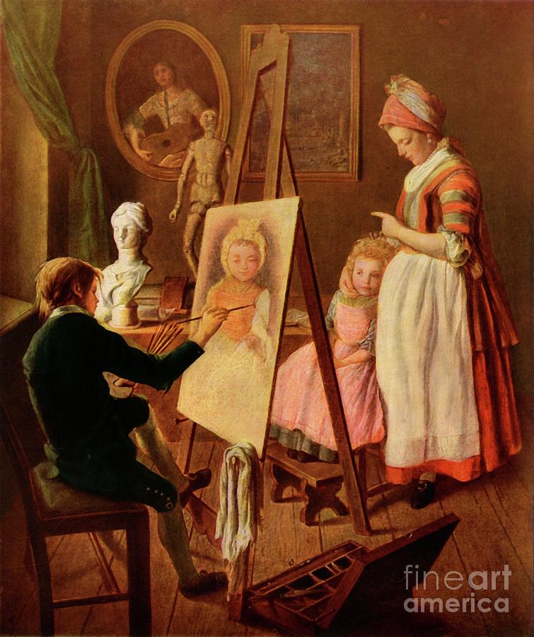 The Young Painter Drawing by Print Collector