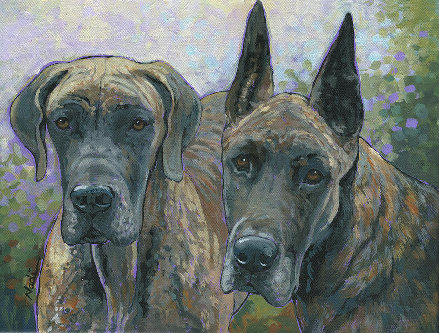 Thea and Piper Painting by Nadi Spencer