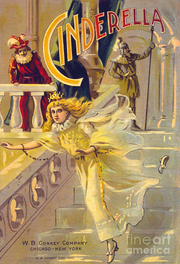Theater poster for Cinderella Painting by American School