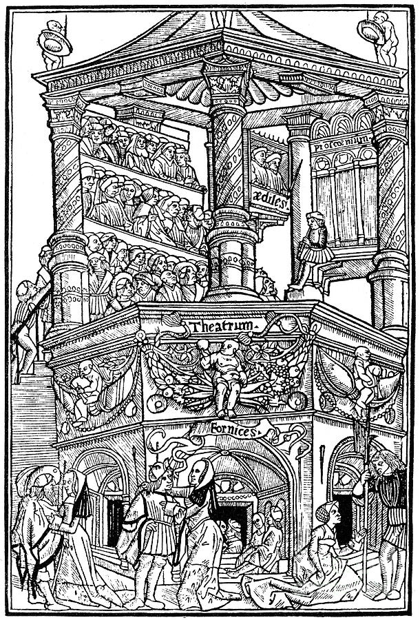 Theatre, 1493 1964. Artist Anon Drawing by Print Collector