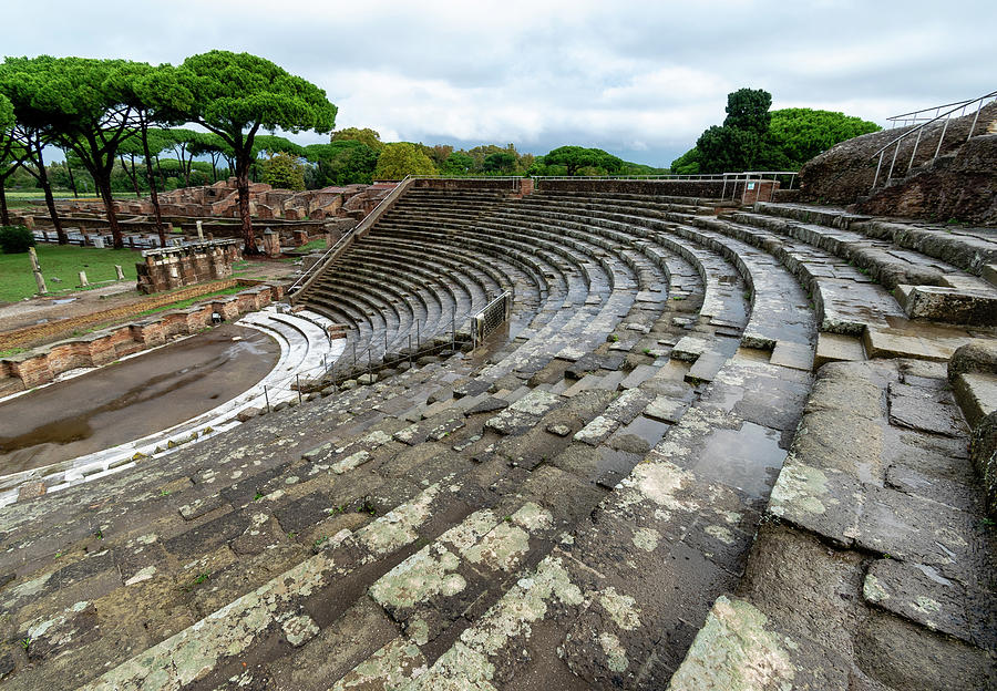Theatre at Ostia Antica Photograph by Steven Richman