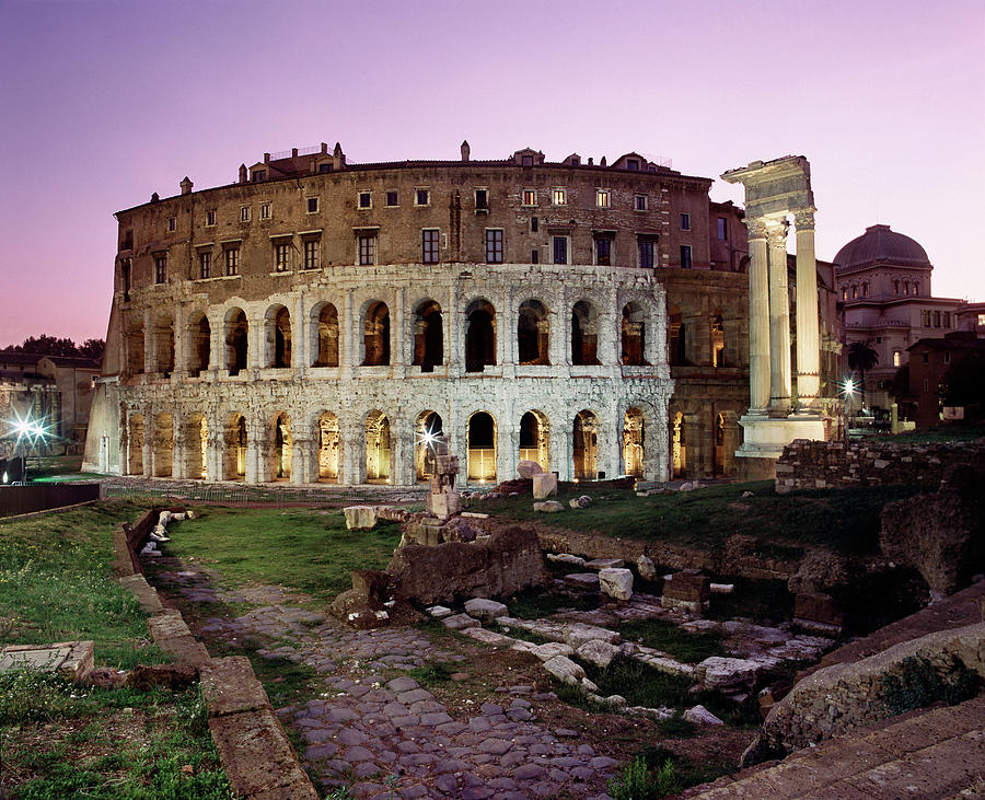 Theatre Of Marcellus, Rome, Italy Digital Art by Claudio Cassaro
