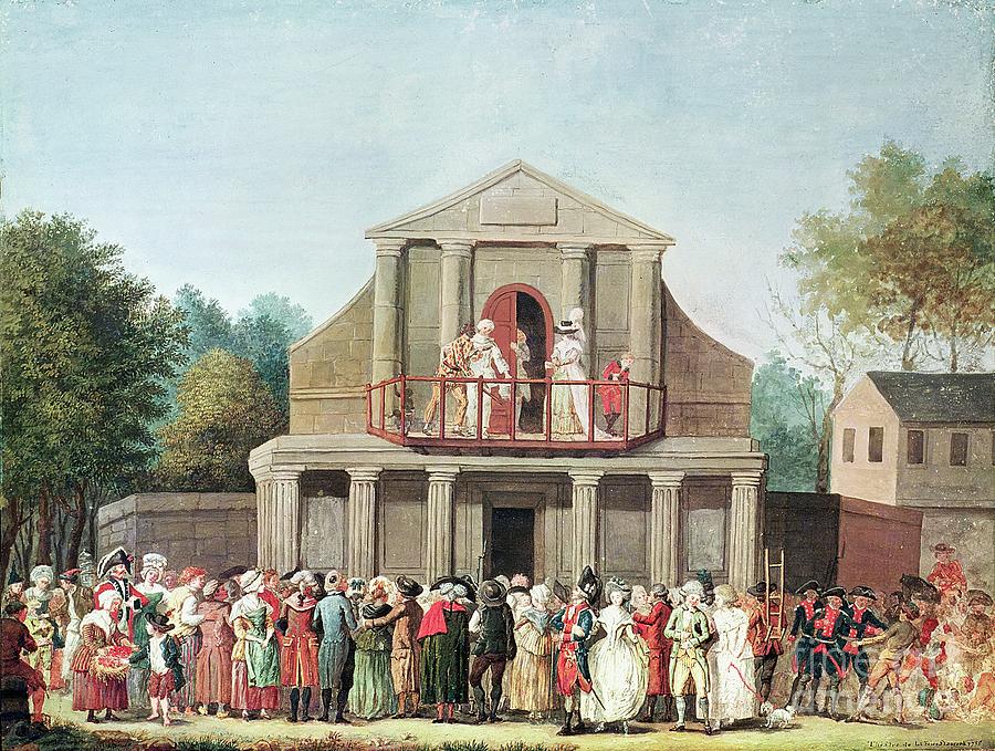Theatrical Performance At The Saint-laurent Fair, 1786 Painting by French School