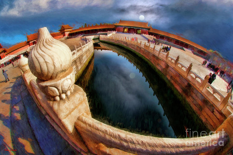 The Golden Water Forbidden City Tai he Men Gate Of Supreme Harmony In Beijing Photograph by Blake Richards