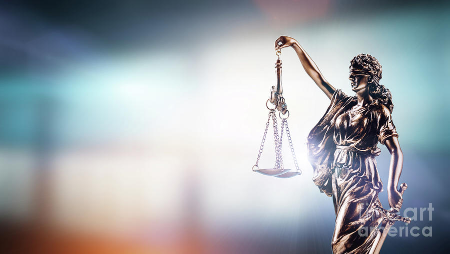 Themis Symbol Of Law On Modern Background Photograph By Michal Bednarek