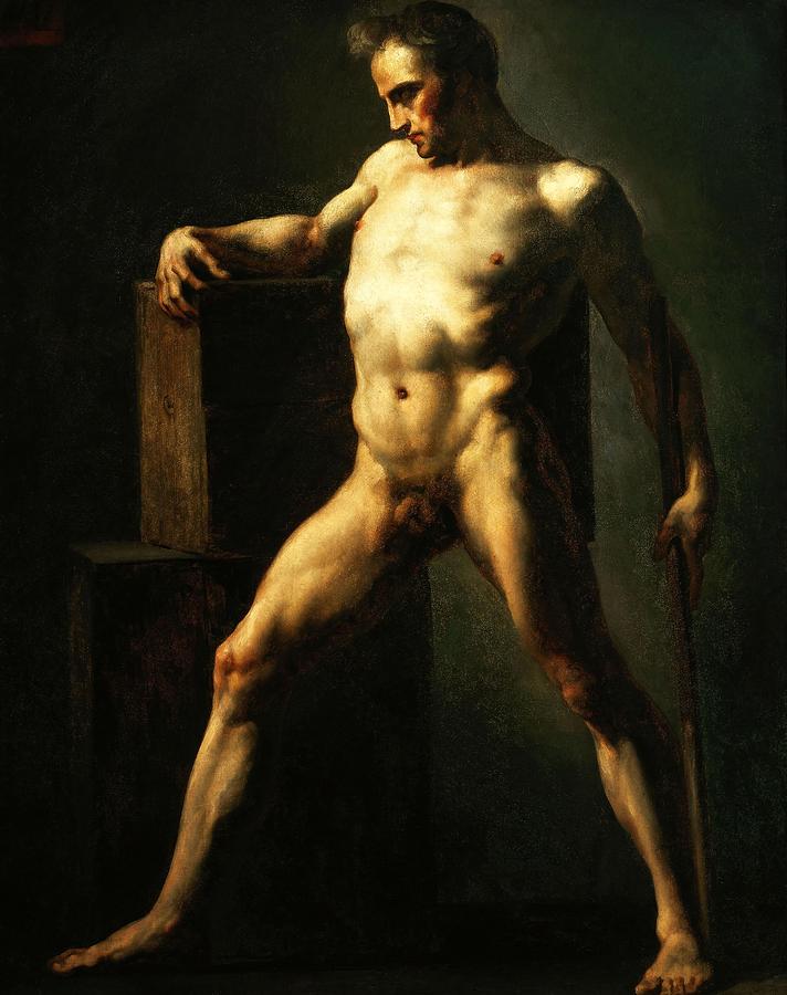 Theodore Gericault / Study of a Man, 1808-1812, Oil on canvas, 65 x 81 cm. Painting by Theodore Gericault -1791-1824-