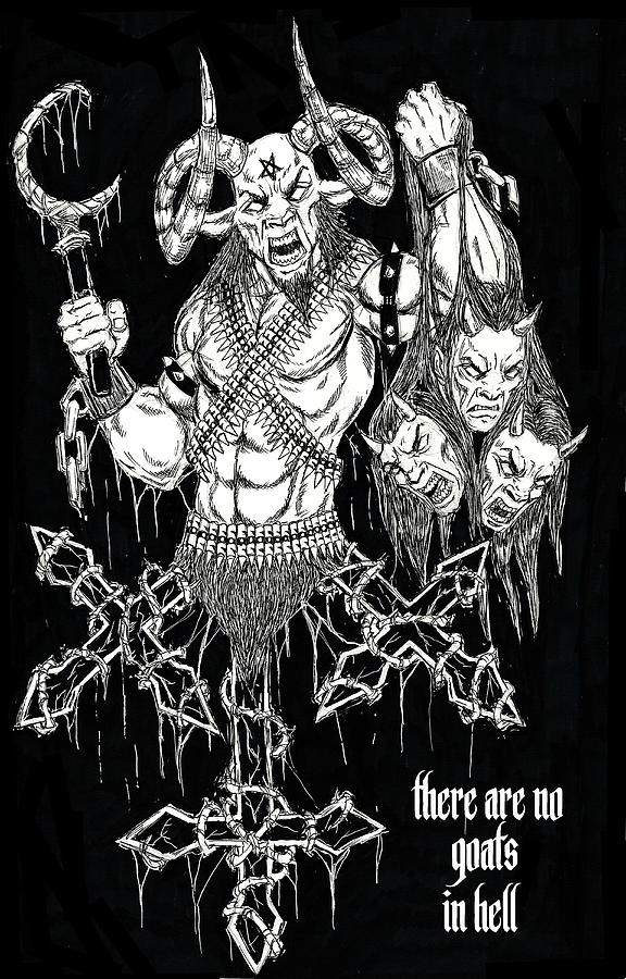 There Are No Goats In Hell Drawing by Alaric Barca