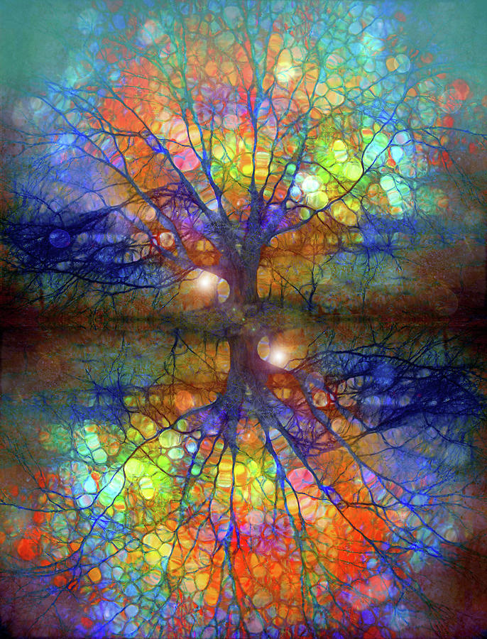 Tree Digital Art - There is Light Even in These Dark Roots by Tara Turner