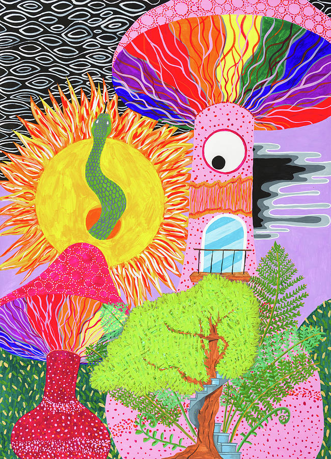 Psychedelic Painting - Theres A Good Reason Rainbows Are Numbered by Bianca Roland Psychedelic Painting - Theres A Good Reason Rainbows Are Numbered by Bianca Roland