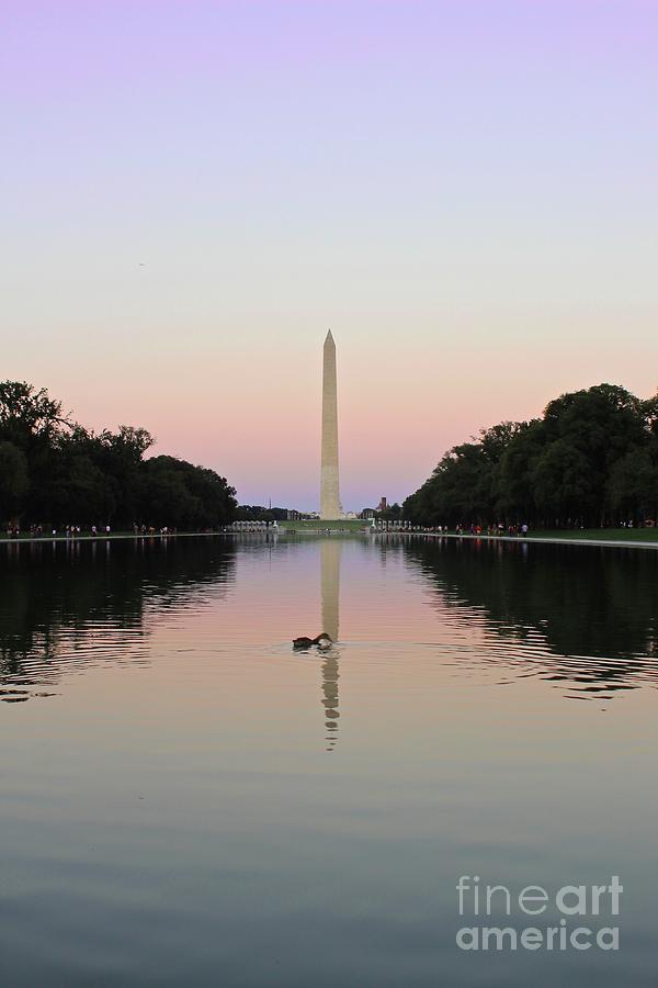 Washington Monument Sunset Photograph by Ann Brown