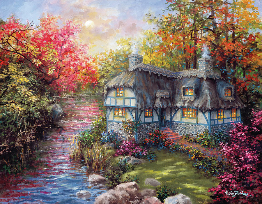 Cottage Painting - Theres No Place Like Home by Nicky Boehme
