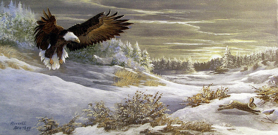 Eagle Painting - Theres No Place Like Home by Russell Bentley