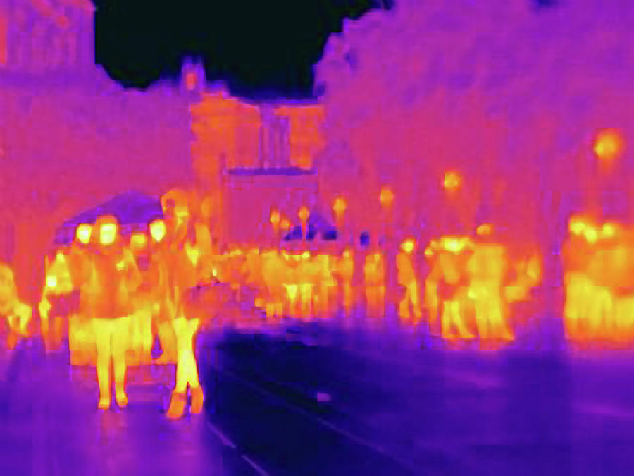 Thermal Image Of People On City Street Digital Art by Joseph Giacomin ...