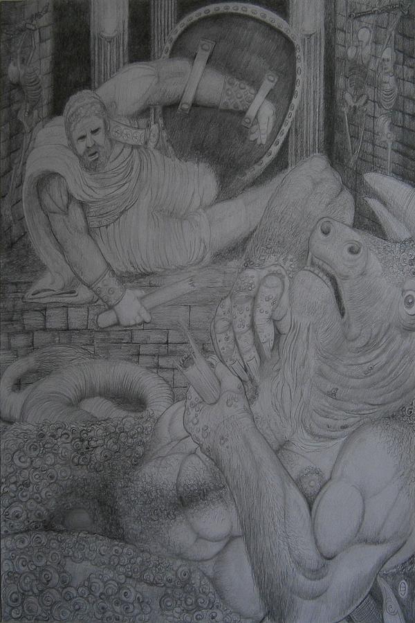 Theseus And The Minotaur by Balkishan Jhumat Theseus And The Minotaur by Balkishan Jhumat