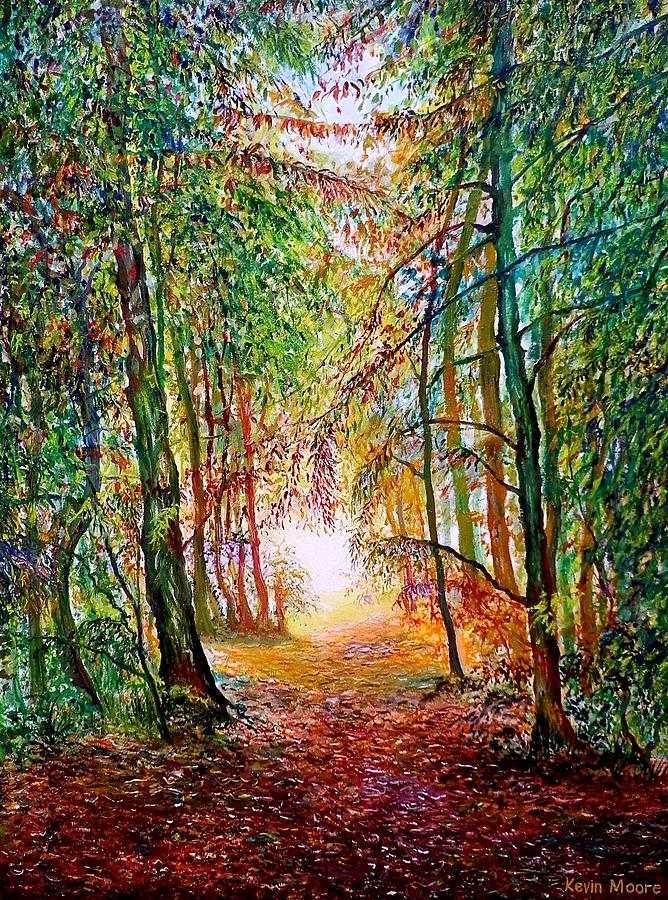 Thetford Forest Walk Painting by Kevin Derek Moore