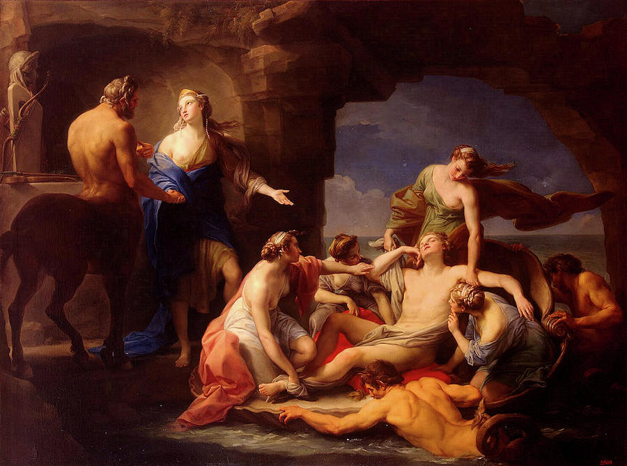 Thetis takes Achilles from the Care of Chiron Painting by Pompeo Batoni