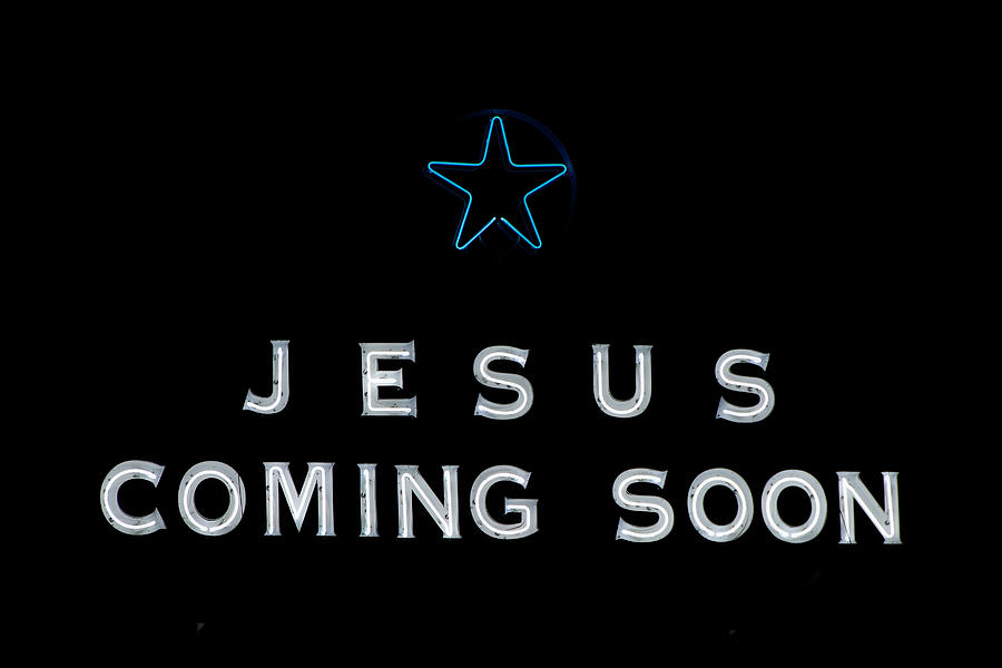 They Even Brought A Neon Sign -- Jesus Coming Soon Sign in Lahaina, Maui, Hawaii Photograph by Darin Volpe