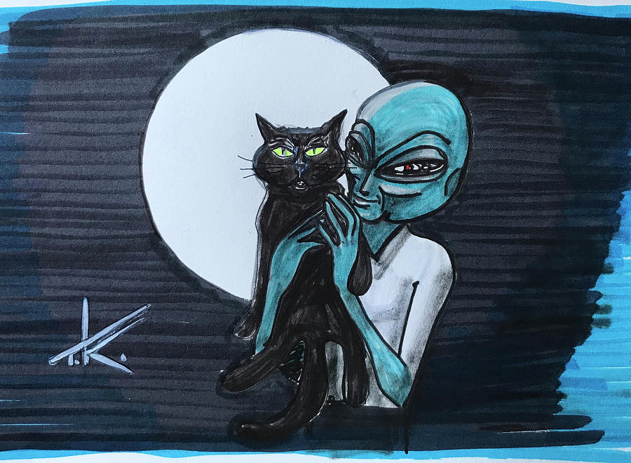 They Relate Drawing by Similar Alien
