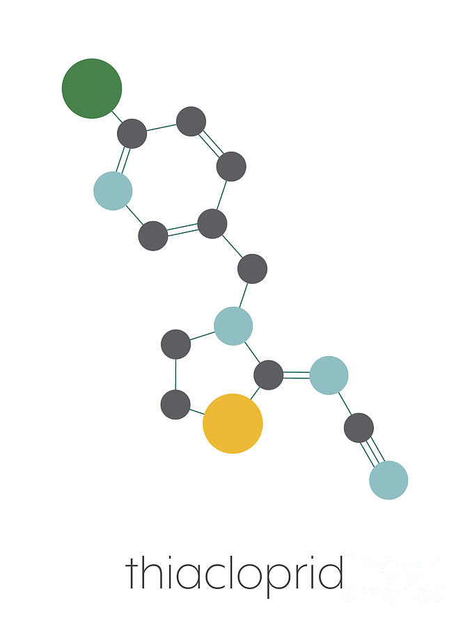 Thiacloprid Insecticide Molecule Photograph by Molekuul/science Photo ...