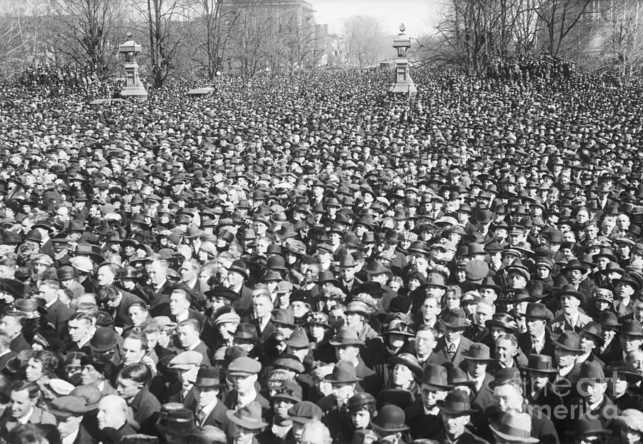 Thick Crowd At Pres. Hardings Inaugurat Photograph by Bettmann