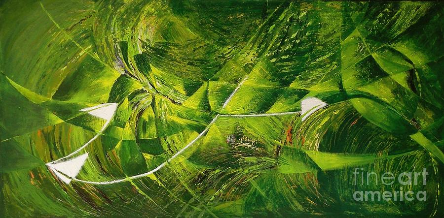 Abstract Painting - Thicket by Susan A Becker