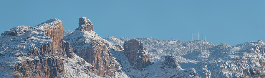 Thimble Peak Snow Day Panorama Photograph by Dan McManus