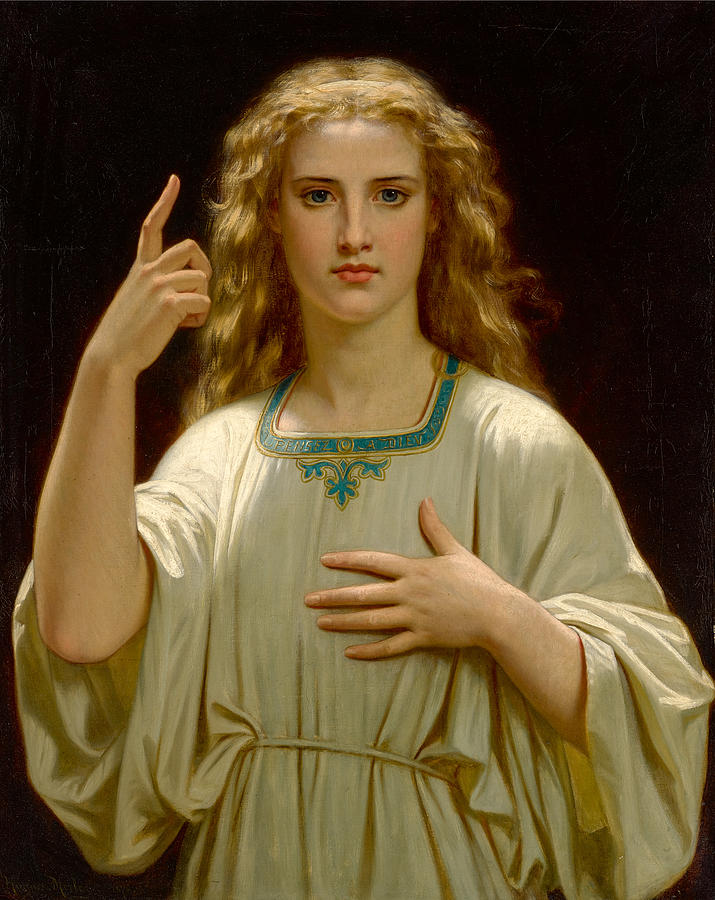 Think About God Painting by Hugues Merle