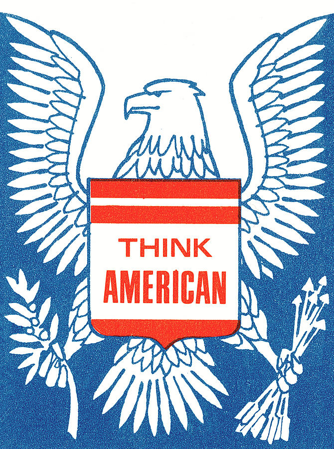 Eagle Drawing - Think American by CSA Images