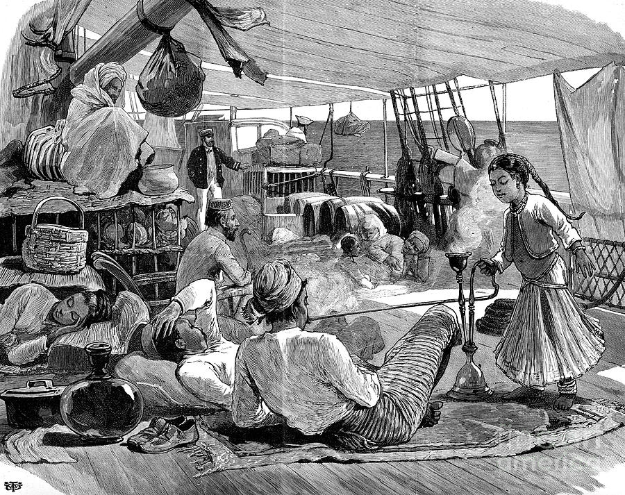 Third Class On Board The Kilwa Drawing by Print Collector - Fine Art ...