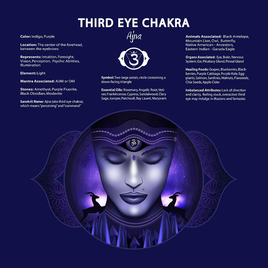 Third Eye - Ajna Chakra Digital Art by Serena King
