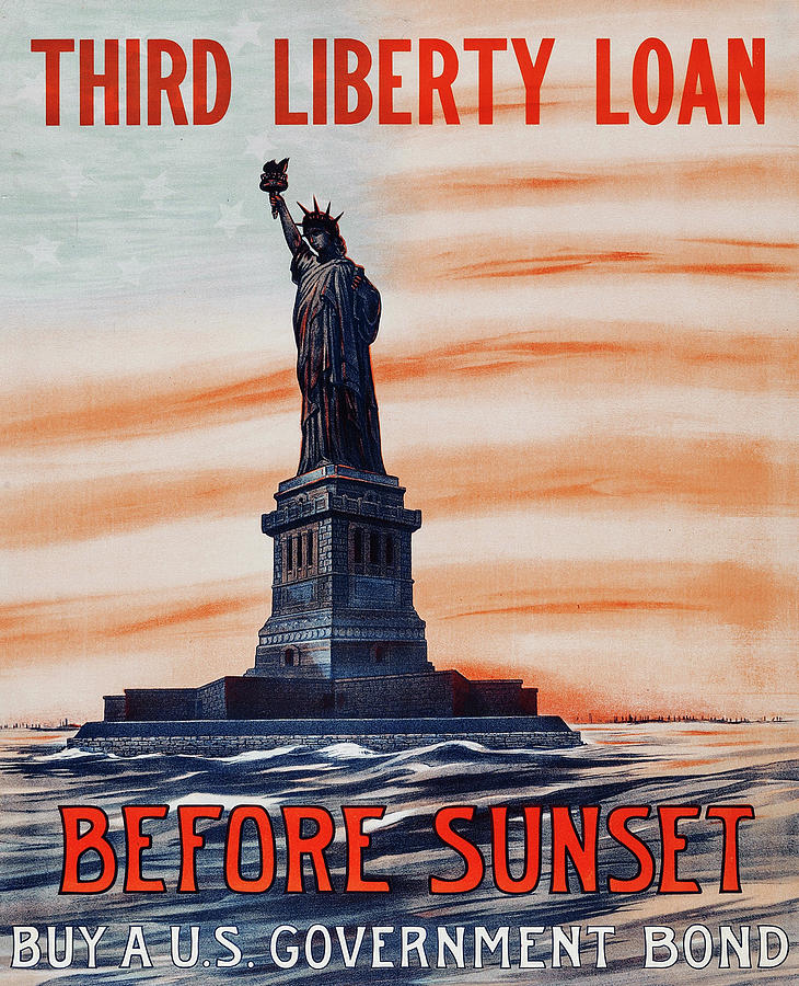 Third Liberty Loan - Before Sunset Painting by Eugenie De Land