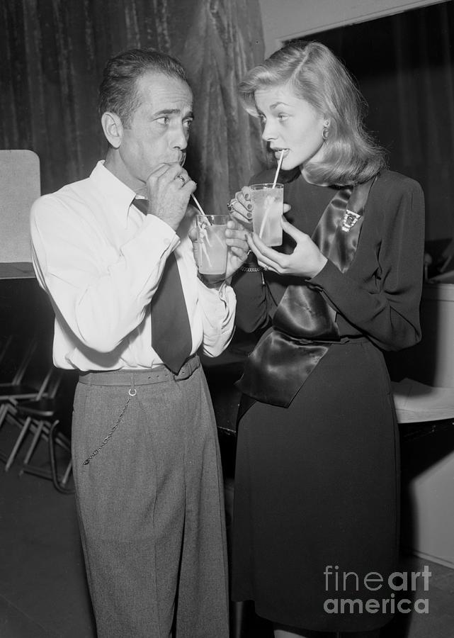 Lauren Bacall Photograph - Thirsty Actors by Cbs Photo Archive
