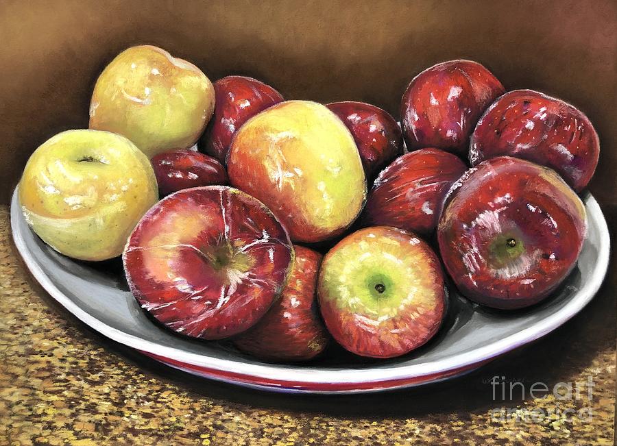Thirteen Apples Pastel by Wendy Koehrsen