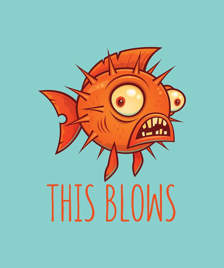 This Blows Porcupine Blowfish Digital Art