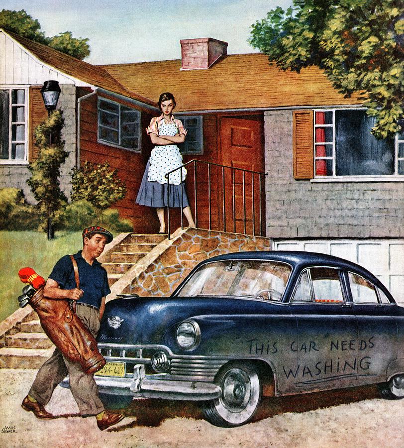 This Car Needs Washing Drawing by Amos Sewell - Fine Art America