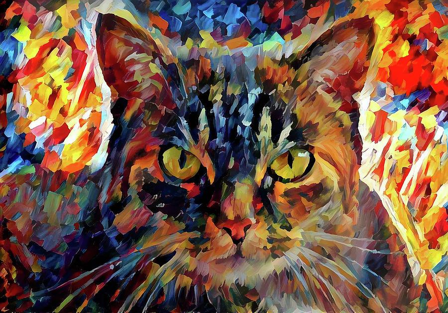 This Cat Is On Fire Digital Art by Yury Malkov