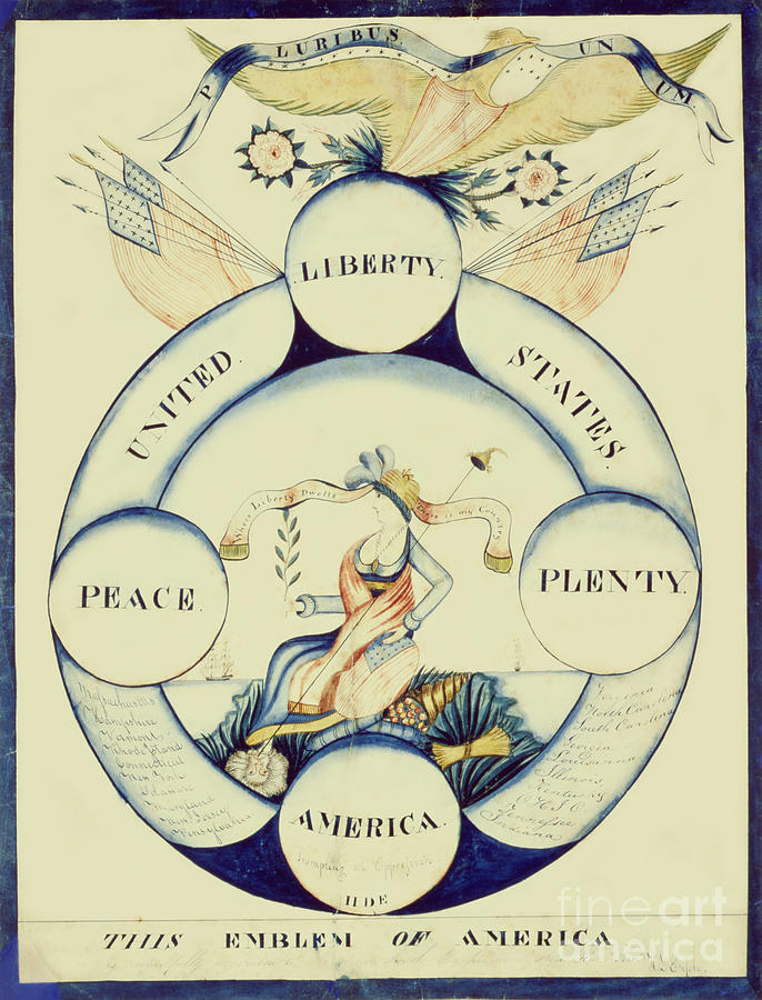 This Emblem Of America, C.1818 Painting by H. D. Ersele