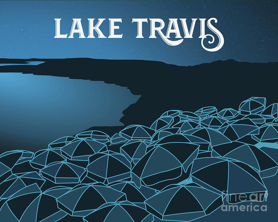 Lake Travis Digital Art - This fine art print celebrates Lake Travis, the jewel of the Highland Lakes in central Texas.  by Dan Herron
