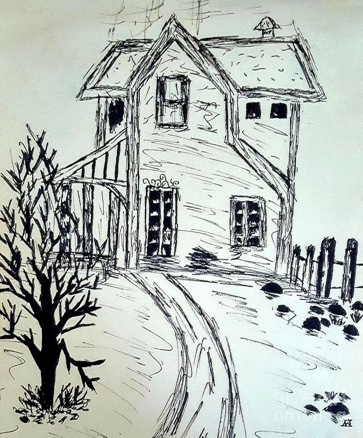 Old School House Drawing, HD Png Download - vhv