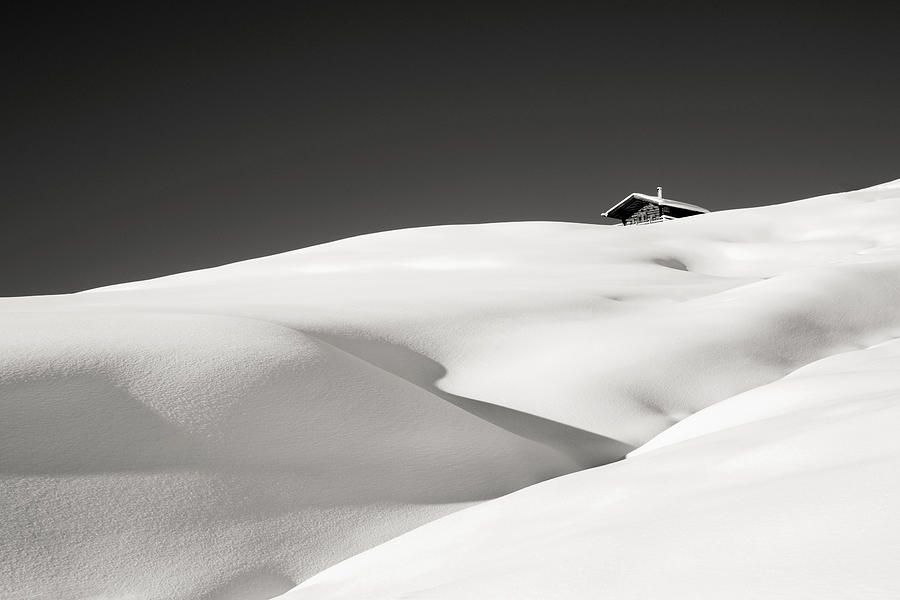 Black And White Photograph - This One Hut by Vito Miribung