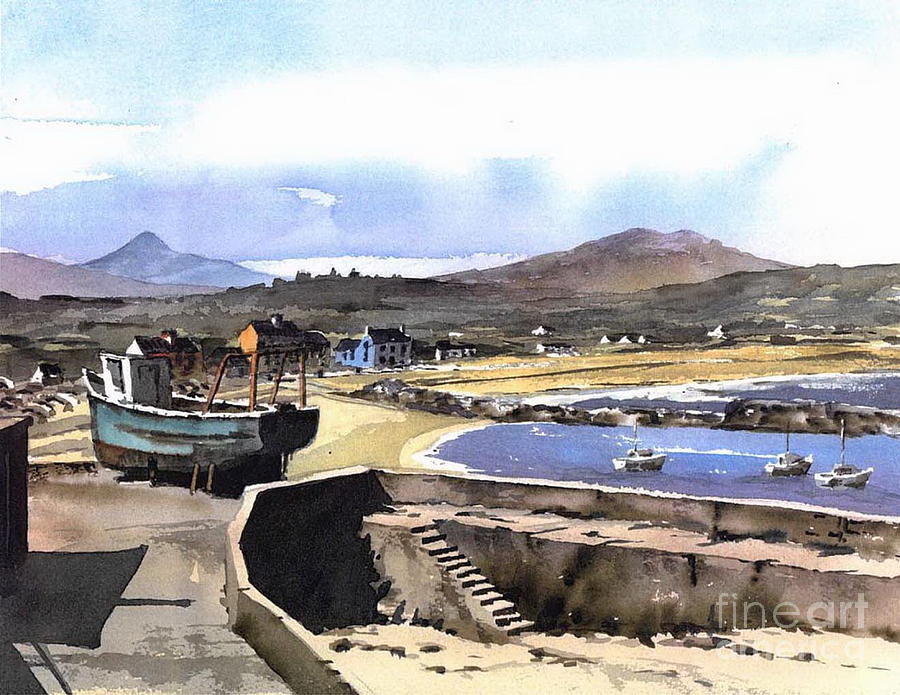 This was Greystones harbour  in Wicklow. Painting by Val Byrne