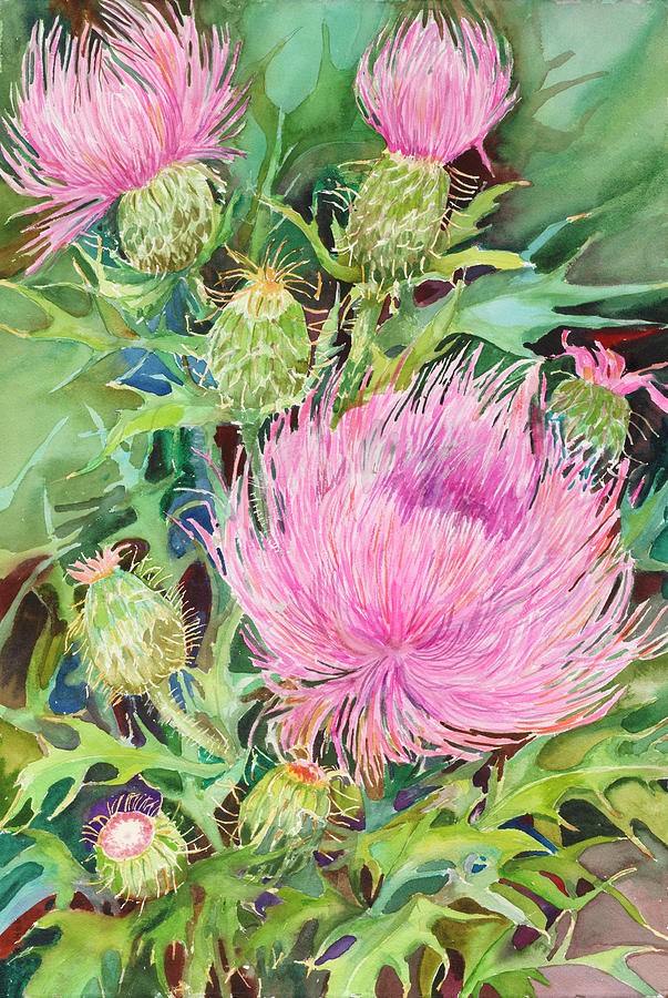 Thistles Painting - Thistles by Joanne Porter