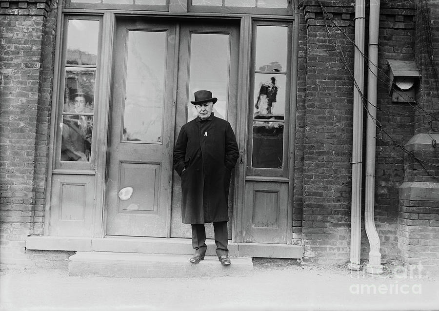 Thomas A. Edison At Building Entrance Photograph by Bettmann