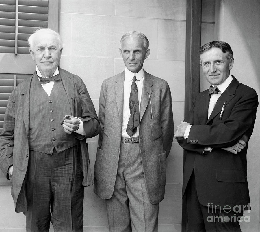 Thomas A. Edison With Henry Ford Photograph by Bettmann