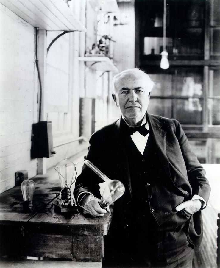 Thomas Alva Edison With His Edison Photograph by Education Images/uig