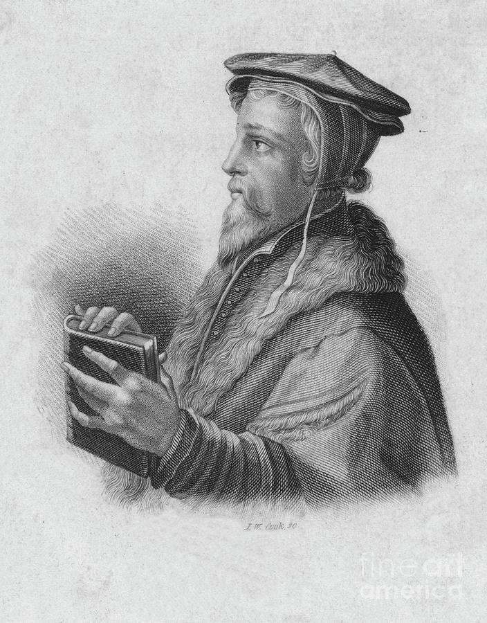 Thomas Becon Drawing by Print Collector