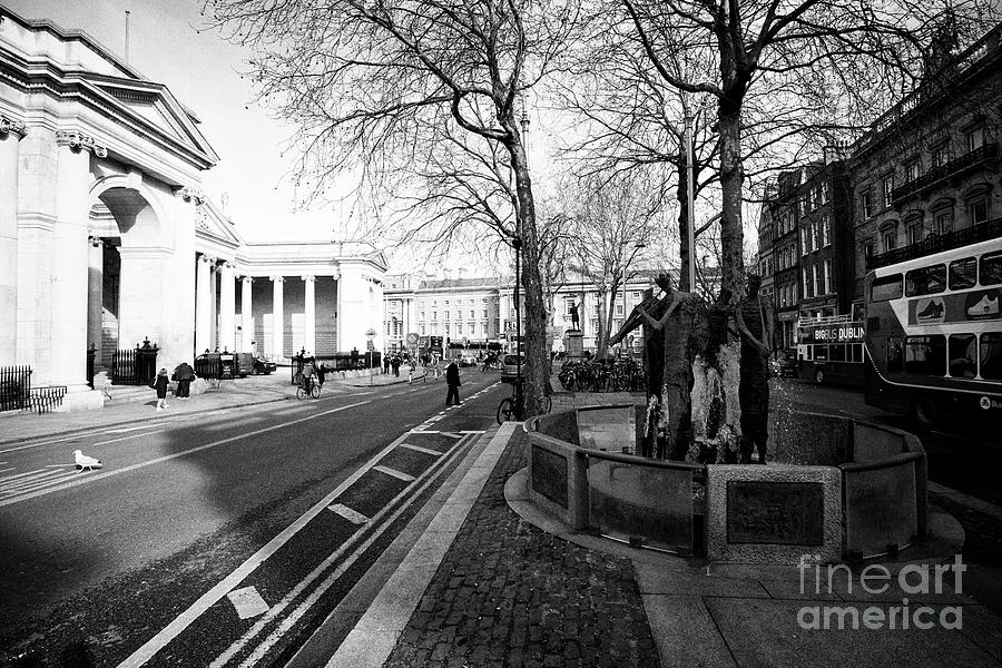 College Green Photograph - thomas davis memorial fountain and college green Dublin Republic of Ireland Europe by Joe Fox College Green Photograph - thomas davis memorial fountain and college green Dublin Republic of Ireland Europe by Joe Fox