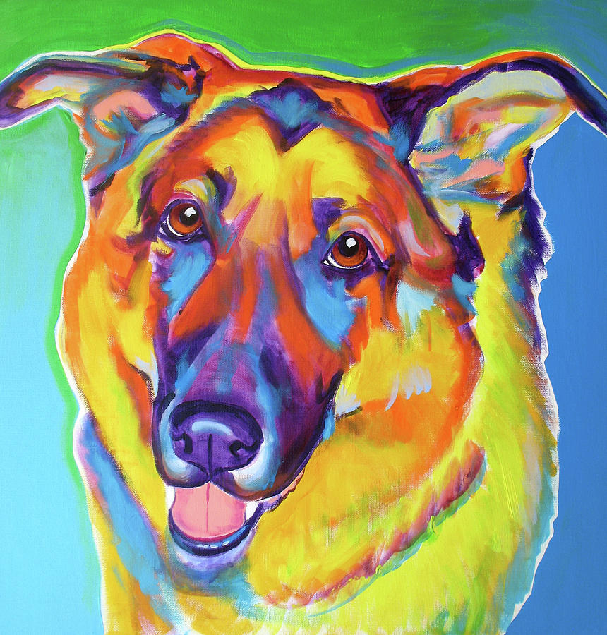 Dog Painting - Thomas by Dawgart
