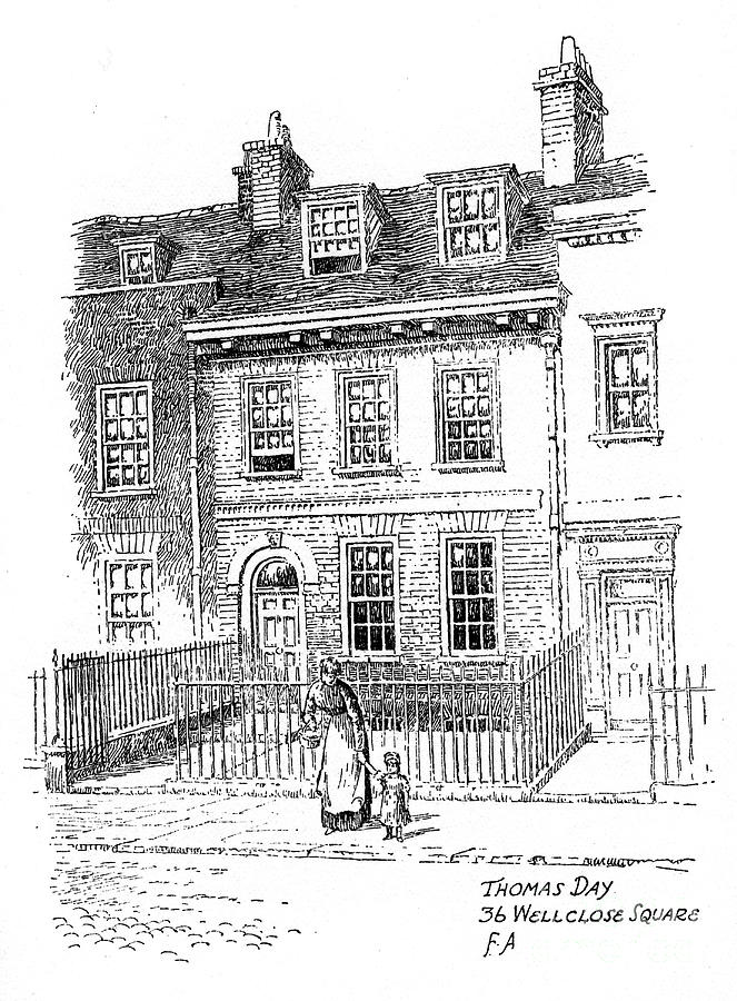 Thomas Days House, 36 Wellclose Square Drawing by Print Collector