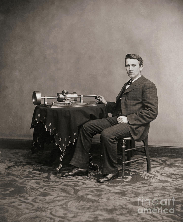 Thomas Edison And His Phonograph Photograph by Bettmann